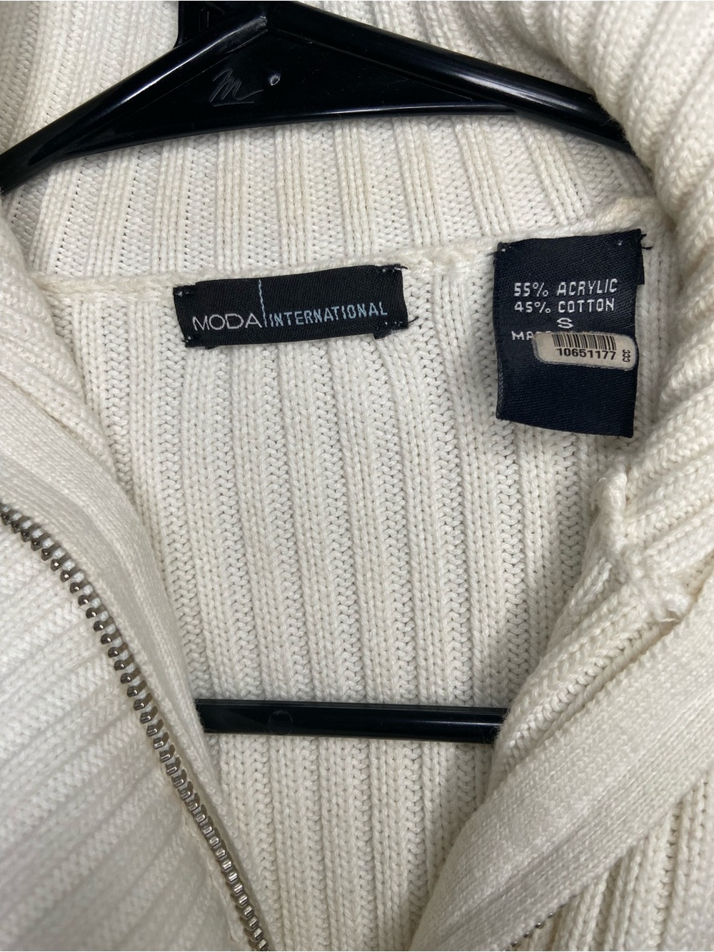 Moda International Cream Ribbed Toggle Cardigan - Picture 3 of 4